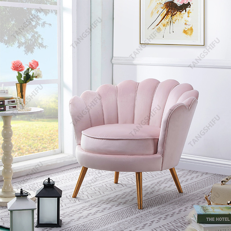 TSF-5511-Light Pink Velvet Accent chairs