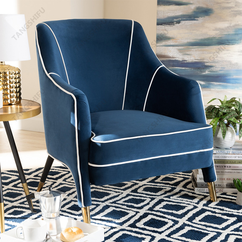 TSF-6634-Navy Blue Accent chairs