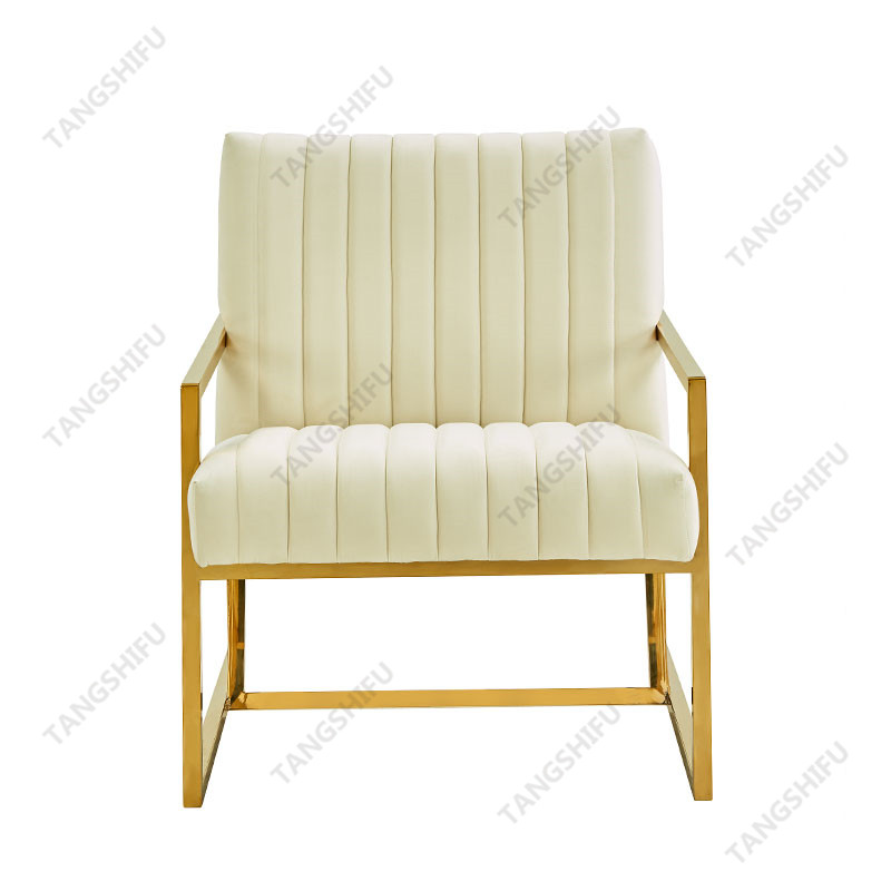 TSF-7754D-Cream Velvet CC-01 Accent chairs