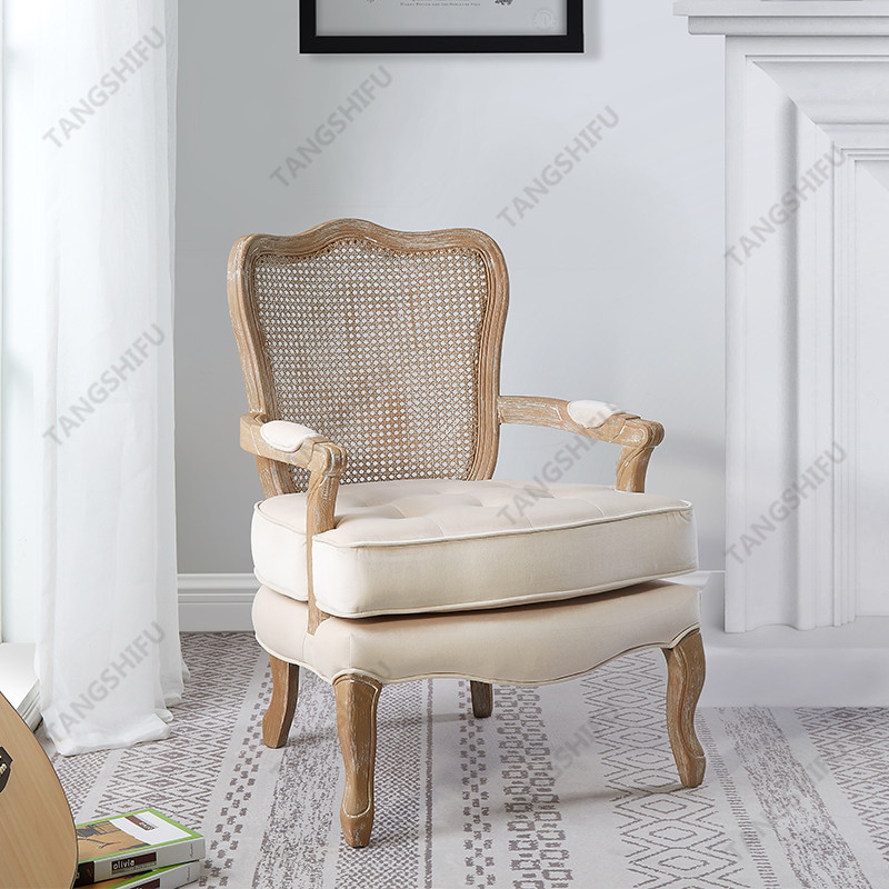 TSF-7764-Beige Velvet Accent chairs