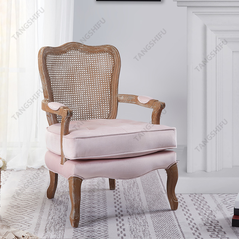 TSF-7764-Pink Velvet Accent chairs