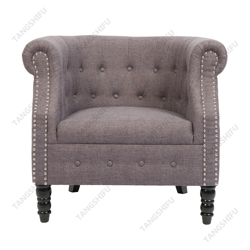 TSF-8306-Grey Linen Accent chairs