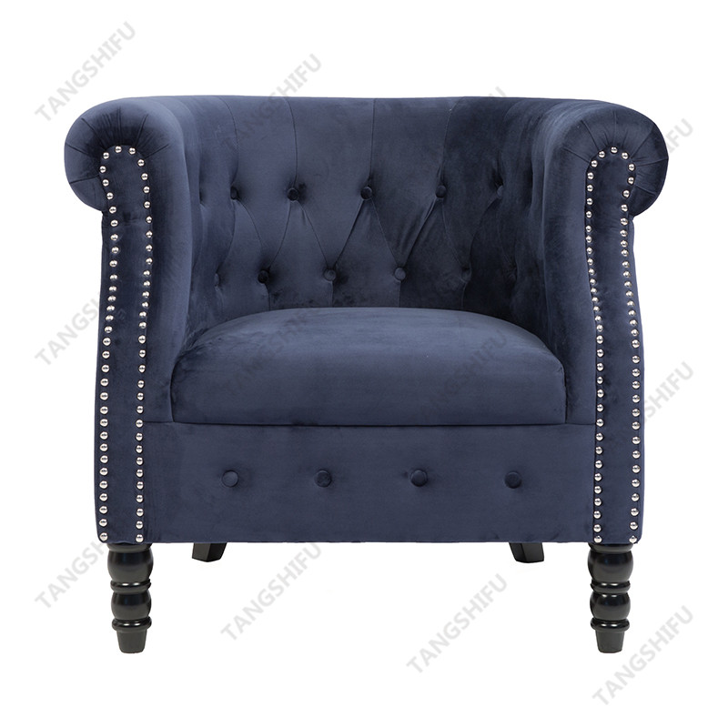 TSF-8306-Navy Velvet Accent chairs