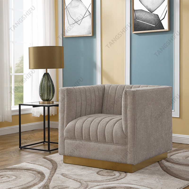 TSF-BAX6611-1-Cream SKY1011-02-Gold -CC Accent chairs