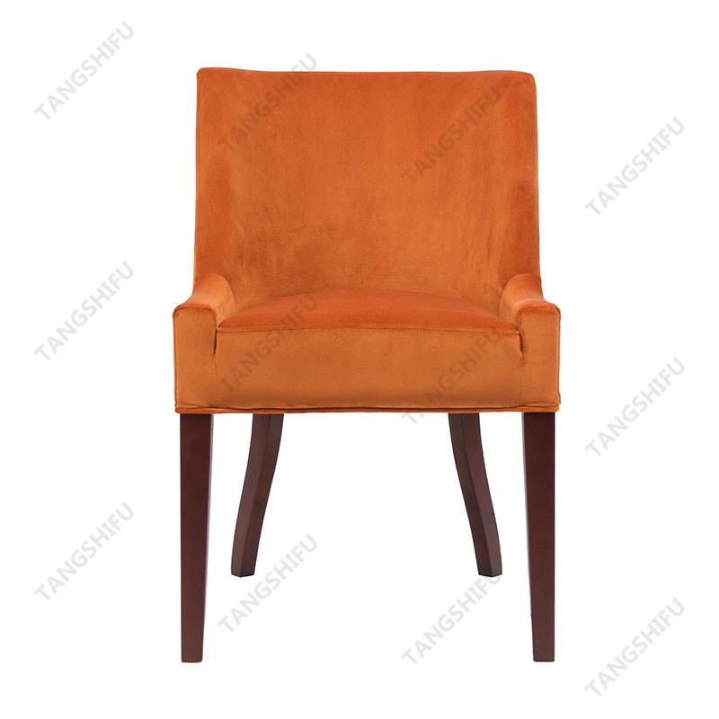 TSF-D035-Burnt Orange Velvet Dining Chairs