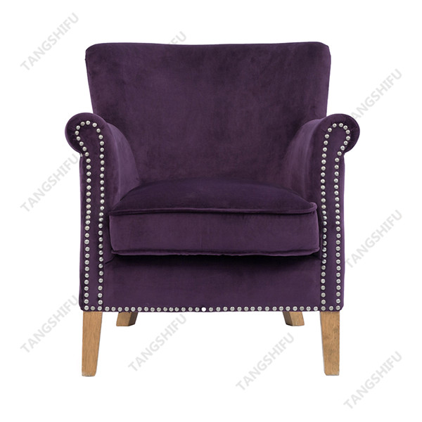 TSF-8010-Purple Velvet Accent chairs